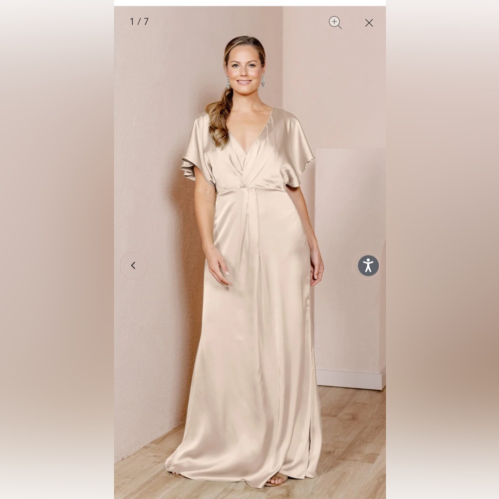 Champagne gold bridesmaids dress
